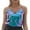 Blue, variant on Shiny Metallic Crop Camisole Tops for Women V Neck Spaghetti Strap Sparkly Holographic Cami Tank Tops Disco Party Clubwear