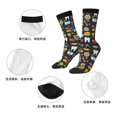 thumbnail image 5 of Honeii Teeth Print Adult Socks,Crew Socks,Casual Calf Socks,Daily Wear Socks for Men & Women, Perfect for Sports, Casual and Everyday Use, 5 of 6