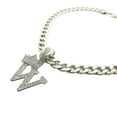 thumbnail image 3 of Initial Letter Charm Cuban Dog Cat Pet Puppy Silver Plated Collar Chain Necklace, 3 of 9