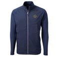 thumbnail image 2 of Men's Cutter & Buck Navy Notre Dame Fighting Irish Play Like A Champion Today Adapt Eco Knit Hybrid Recycled Full-Zip, 2 of 3