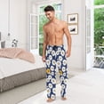 thumbnail image 6 of FORMRS Mens Pajama Pants with Pockets Soft Cotton Sleepwear Lounge Bottoms, Sizes S-2XL, Retro Daisy Pattern, 6 of 7