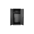 thumbnail image 1 of Hallowell 845W18A-ME 800 Series Stationary Wardrobe Cabinet, 48 in. W x 18 in. D x 78 in. H, 708 Midnight Ebony, Single Tier, Double Solid Door, 1-Wide, Assembled, 1 of 1