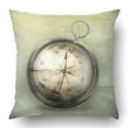 thumbnail image 1 of Funda de almohada ABPHQTO Brújula Vintage Estilo Antiguo Guía de Viaje Mapa Senderismo Envejecido 45x45 cm, 1 of 1