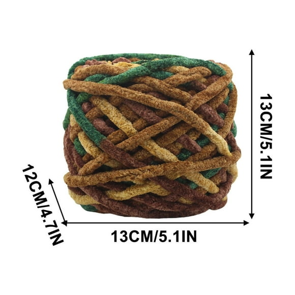 Yarn for Crocheting Hand-Woven Thick Ice Bar Yarn Handcrafted Diy Crochet Sweater Doll Yarn Segment Dyed Scarf Yarn Crochet Yarn for Crocheting