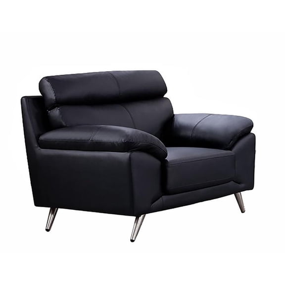 American Eagle Furniture Leather Accent Chair in Black