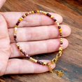thumbnail image 4 of Mookaite 3mm Rondelle Shape Faceted Cut Beads 7 inch Adjustable Silver Plated Clasp Bracelet for men, women, unisex. Link Chain Stacking Bracelet.|LINK_04642, 4 of 6