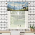 thumbnail image 3 of Deer Forest Window Curtains Valances Rustic Wild Animal Deer Elk Moose Tree Forest Hunting Camping Vintage Farmhouse Privacy Window Valances for Living Room Kitchen 54 by 18 in, 1 Panel, 3 of 6