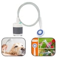 thumbnail image 1 of Portable Outdoor Shower, Battery Powered Compact Handheld Rechargeable Camping Shower - Pumps Water from Bucket Into Steady, Gentle Shower Stream Gray White, 1 of 9