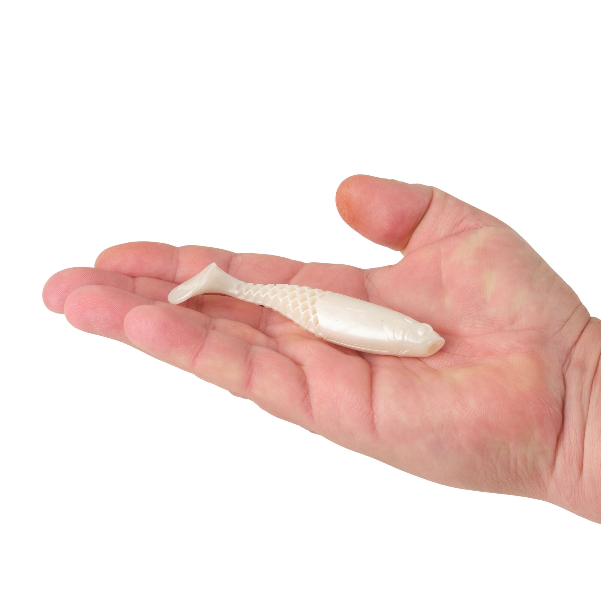 Berkley PowerBait® Paddlin' PowerStinger, 4.25 in, Swimbaits - Paddle Tail, Pearl White (5 Count)