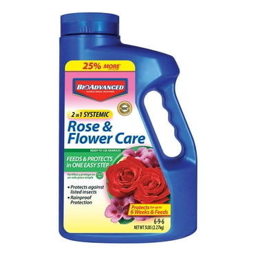 BioAdvanced 2-in-1 Systemic Rose & Flower Care, Granules, 5-Pounds