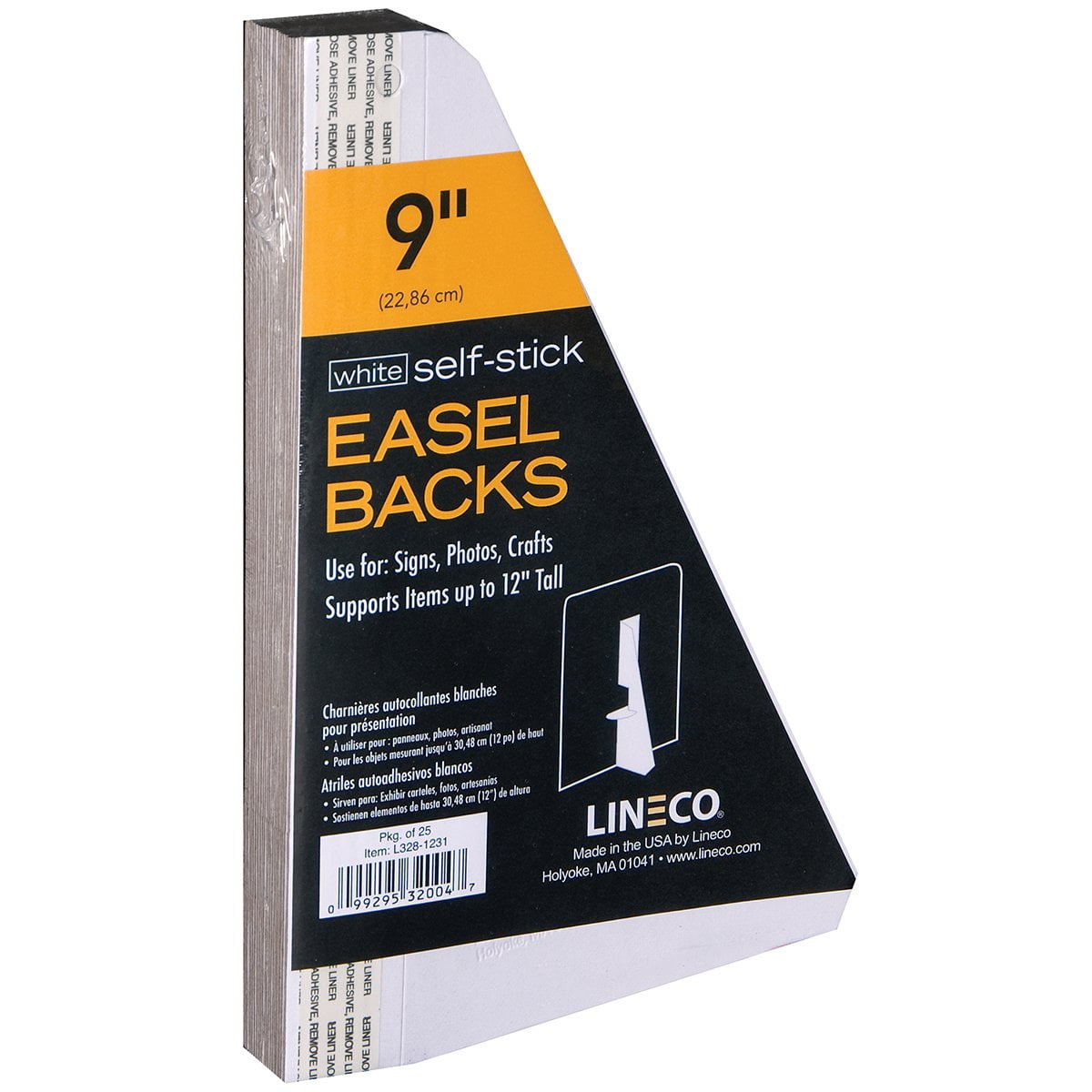 SelfStick Chipboard Easel Backs 25/PkgWhite SingleWing 9" Walmart