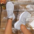 thumbnail image 6 of Win s Way Women's Knit Mesh Platform Sneakers, Slip-On Comfort Walking Shoes with Grippy Outsole, 6 of 6