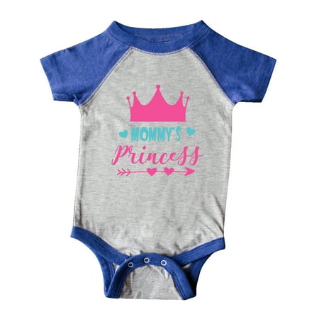 

Inktastic Mommy s Princess Crown Hearts - Pink Blue Gift Baby Girl Bodysuit