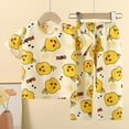 thumbnail image 2 of Faraee Boys Girls Pajamas 2-Piece Soft Cotton Short Sleeve and Pants Set Summer Toddler Sleepwear Cute Print Kids PJs (9-10 Years,Yellow), 2 of 5