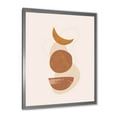 thumbnail image 2 of Designart 'Sun and Moon Shapes In Retro Terracotta Tones IV' Modern Framed Art Print, 2 of 4