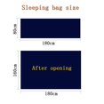 thumbnail image 4 of E-Onfoot Fleece Sleeping Bag Liner, Camping Sleeping Bag Travel Sheet with Zipper (Navy Blue), 4 of 4