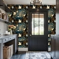 thumbnail image 6 of Boho Peel and Stick Wallpaper Magical Nocturnal Forest Iridescent Butterflies Wall Mural 17.7in x 9.8ft Self Adhesive Removable Wall Paper Renter Friendly Wallpaper for Nursery Bedroom Cabinets, 6 of 8