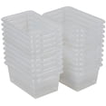 thumbnail image 1 of ECR4Kids Scoop Front Multipurpose Storage Bins, Cubby Compatible, 20-Pack- Clear, 1 of 6