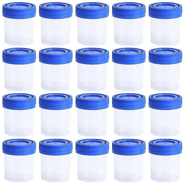 50 uds/1 paquete de 40ml práctico recipiente de muestra de plástico para muestras de orina recipiente sellado con tapa en espiral para uso en laboratorio (Color aleatorio) ACTIVE Biensenido a ACTIVE