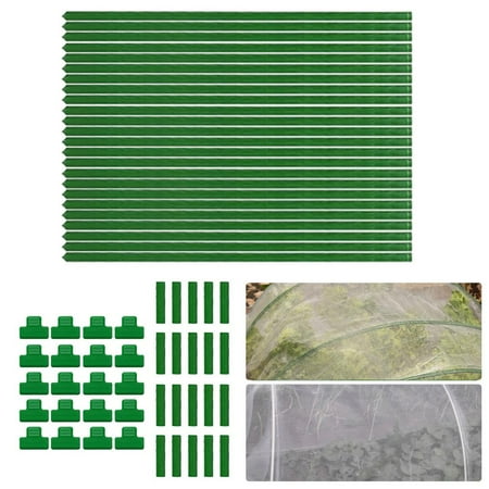 

Peitten Garden Tunnel Hoops Reusable Greenhouse Row Cover Clips Gardening Houses Growing Frame Rust-Proof Fiberglass Garden Hoops for Raised Beds boosted