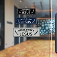 thumbnail image 4 of Signs ByLITA Standard Life Is Sweet With Jesus Door or Wall Sign Easy Installation | Durable Construction | Religious Greetings | Sunday School Welcome Signs | Church | Faith Sign (Blue) - Small, 4 of 9