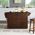 thumbnail image 3 of Eleanor Stainless Steel Top Kitchen Island Mahogany/Stainless Steel, 3 of 5