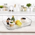 thumbnail image 5 of 4 Pack Clear Serving Tray, 15 x 10 Inch Deep Serving Platter, Spill Proof Decorative Coffee Table Perfume Tray for Bathroom, Dining Table, Vanity Cabinet$$Home Decor, Kitchen, & Other, 5 of 6