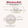 thumbnail image 2 of KitchenAid Hard-Anodized Ceramic Induction Saute Pan with Lid and Helper Handle, 5-Quart, Porcelain White, 2 of 11