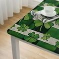thumbnail image 4 of HAOXIT St Patrick's Day Rectangle Tablecloth, Using Green Washable Soft Wrinkle Free Polyester, Checkered Fabric Spillproof Textured Table Cloth for Indoor &amp; Outdoor Daily Use 40*40, 4 of 7