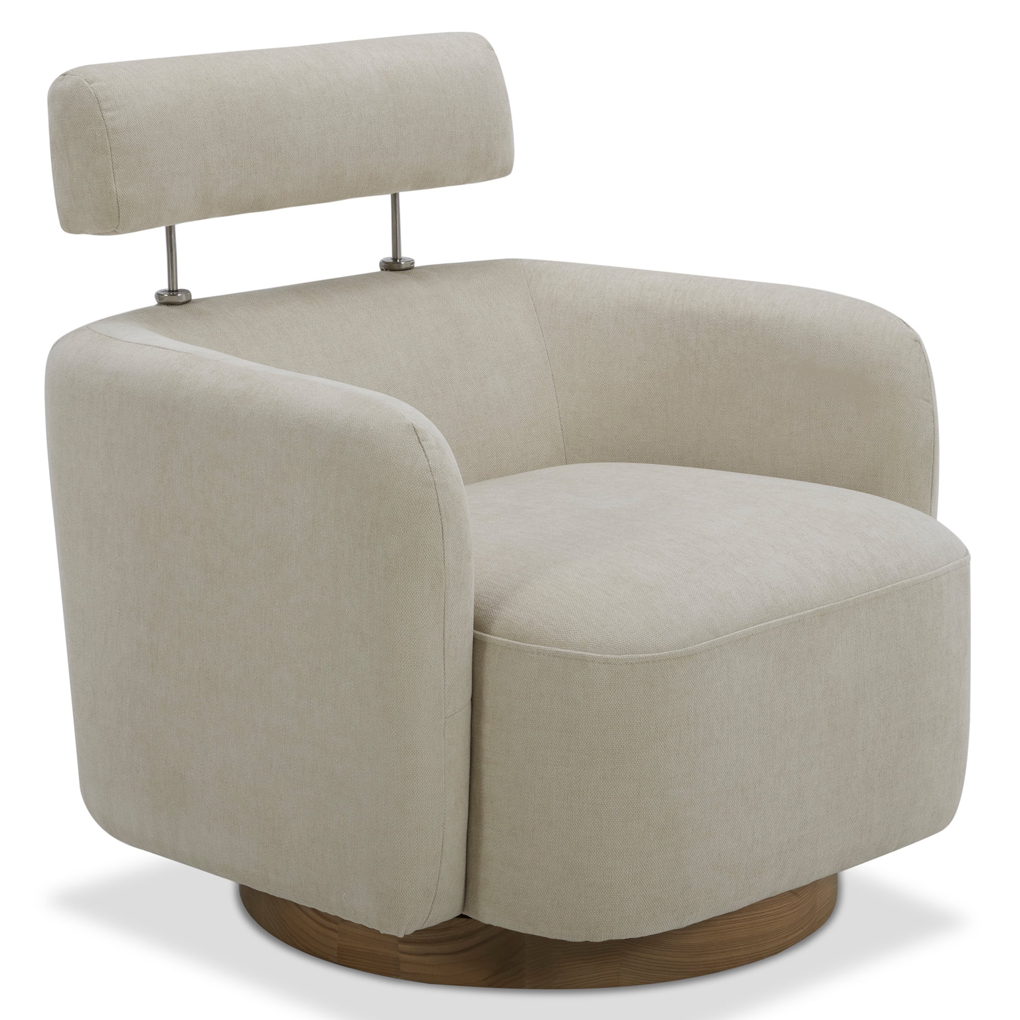CHITA Modern Swivel Accent Barrel Chairs with Adjustable Backrest, Living Room Foam Armchairs
