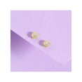 thumbnail image 6 of 14k Gold Round Bezel 4mm Kids / Children's / Girls Earrings Safety Screw Back, 6 of 8
