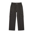 thumbnail image 3 of Women's Cargo Denim Pants, Solid Color Multi-Pocket Long Trousers, Utility Streetwear Jeans With Functional Pockets Gray XL, 3 of 3