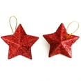 thumbnail image 4 of 6 Pieces Christmas Star Ornaments for Christmas Tree Decorations, Five Pointed Star Pendants - Christmas Star Xmas Decorative Hanging Pendants for Christmas Wedding Party, 2 Inch, 4 of 7