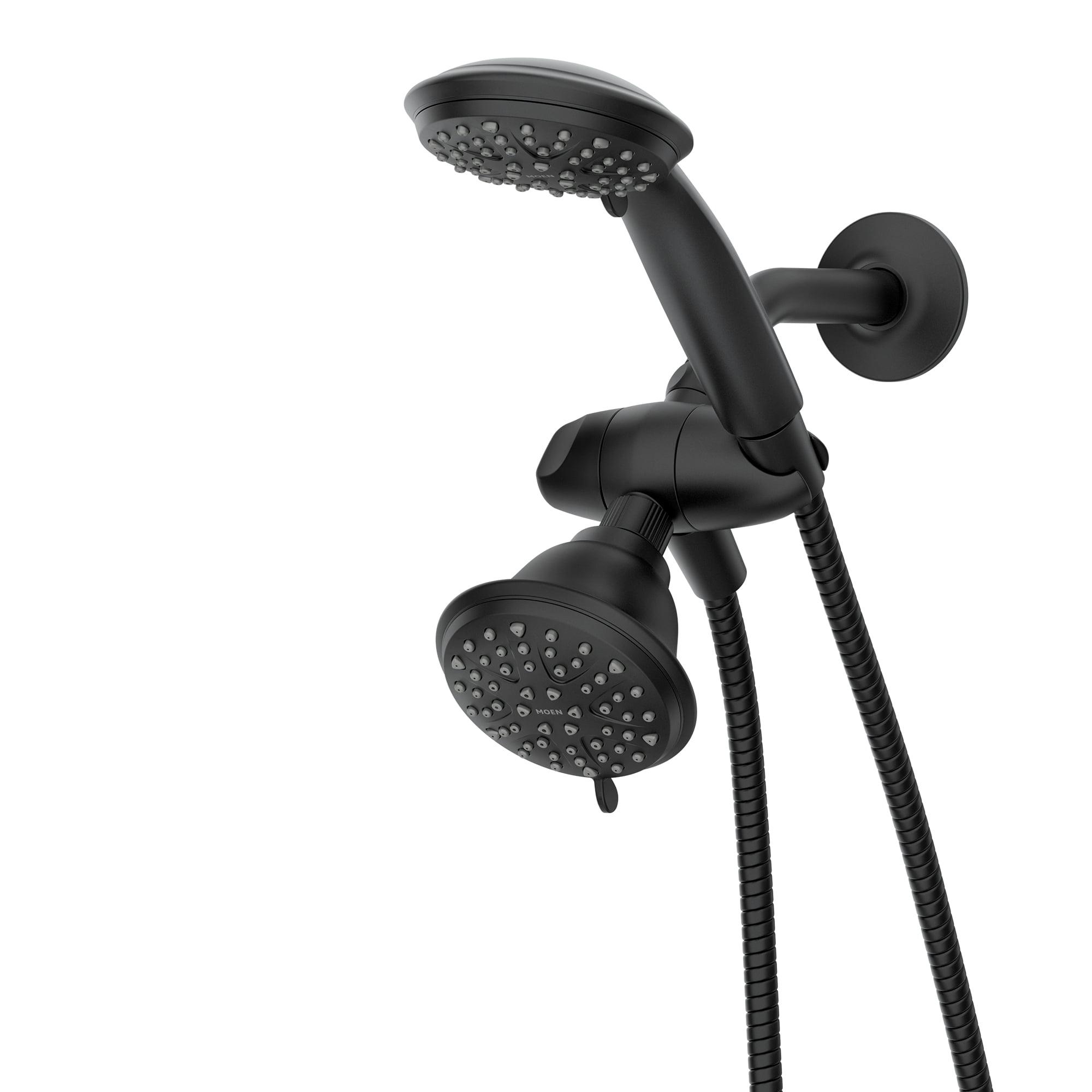 (2 pack) Attune 8-spray 4 in. Shower Head with Handheld Spray Combo in Matte Black