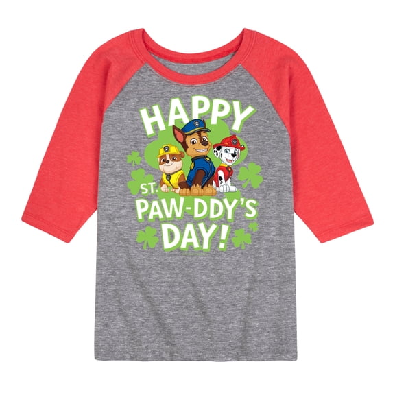 Nickelodeon - Paw Patrol - St. Patrick's Day - Happy St. Paw-ddy's Day - Toddler And Youth Raglan Graphic T-Shirt