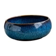 thumbnail image 2 of Maceta de cerámica decorativa, única, esmaltada, estética, multifuncional, redonda. Gradiente azul, 2 of 9