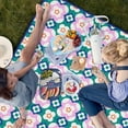 thumbnail image 6 of Boho Floral Picnic Blanket Waterproof Foldable Extra Large Picnic Mat Beach Blanket 60"x80" for Camping Beach Hiking Patio Party Outdoor Decor Gifts, 6 of 6