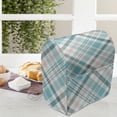 thumbnail image 3 of Tartan Stand Mixer Cover, Checkered Pattern in Plaid Inspired Flannel Motifs from Squares Shape, Kitchen Appliance Organizer Bag Cover with Pockets, 5 Quarts, Blush and Deep Sky Blue, by Ambesonne, 3 of 4