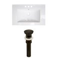 thumbnail image 1 of American Imaginations 30.75-in. W 1 Hole Ceramic Top Set In White Color - Overflow Drain Incl. AI-23914, 1 of 6
