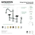 thumbnail image 7 of Kingston Brass KS1276PKXBS Duchess Bridge Kitchen Faucet with Brass Side Sprayer, Polished Nickel, 7 of 7