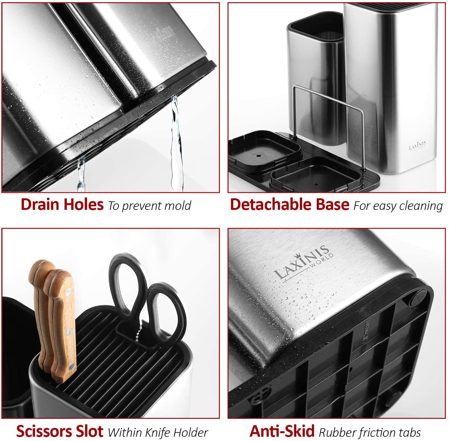 Stainless Steel Detachable Kitchen Kinfe/Utensil Rack