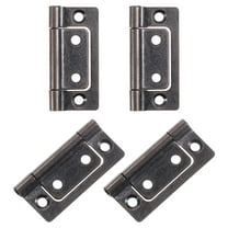 4Pcs 2x1 Inch Door Hinge Non-Mortise No Noise Plating, Red Bronze