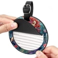 thumbnail image 2 of Mermaid Set of 2pcs PU Leather Round Suitcase Tags with Privacy Cover and Name ID Tag - Ideal for Travel Luggage, Handbags, Backpacks, School Bags, 2 of 6