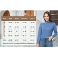 thumbnail image 7 of Tyhengta Women's Turtleneck Sweaters Long Sleeve Pullover Sweaters Mock Neck Knitted T-Shirt Basic Slim Fit Tee Tops Greyish blue L, 7 of 7