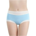thumbnail image 6 of Elainilye Fashion Cotton Womens Underwear Oversized Comfortable Cotton Underwear Briefs Panties Underpants,Blue, 6 of 9