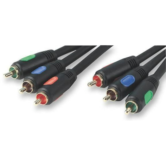 PRO SIGNAL - 3x Phono (RCA) Male to 3x Phono Male Lead, 3m Black