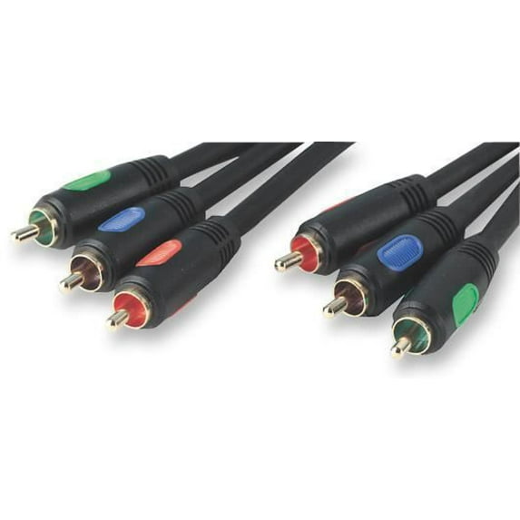 PRO SIGNAL - 3x RGB Phono (RCA) Male to 3x Male Lead, 1m Black