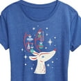 thumbnail image 3 of Instant Message - Christmas - Reindeer Antlers Are Ornament Hangers - Women's Short Sleeve Graphic T-Shirt, 3 of 6