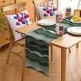 thumbnail image 2 of Table Runner 108 inches Long Sage Green Abstract Gradient Waterproof Table Cloth Holiday Kitchen Dining Table Decorations for Indoor Outdoor Home Party Coffee, 2 of 8