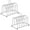 2pcs, variant on Austok 5Pcs Toast Rack with Ball Feet and Loop Carry Handle 6 Slots Toast Holder Stainless Steel Toast Stand Countertop Bread Display Stand for Bread Toast Sandwiches Silver